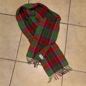 Blarney Woollen Mills 100% Lambswool Irish Scarf in Fall Check Plaid